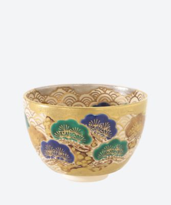 茶道具 抹茶碗 松に鶴　加藤浩一 11☆抹茶碗 加藤 浩一 作