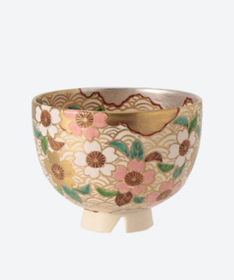 加藤ひろこ＞ 茶碗 金青海波 青楓