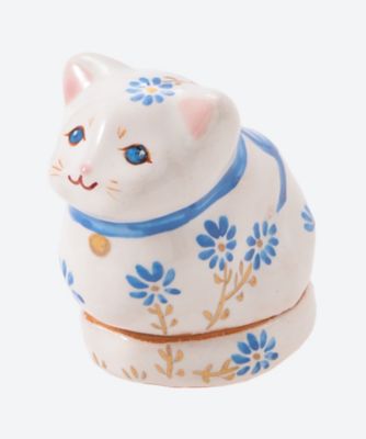 ＜浅見与し三＞白猫　香合