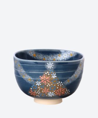 ＜東山深山＞色絵　クリスマスイルミネーション　茶碗