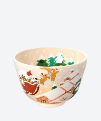 ＜加藤永山＞色絵　クリスマス・イブ　茶碗