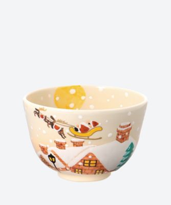 ＜加藤永山＞色絵　サンタクロース　茶碗