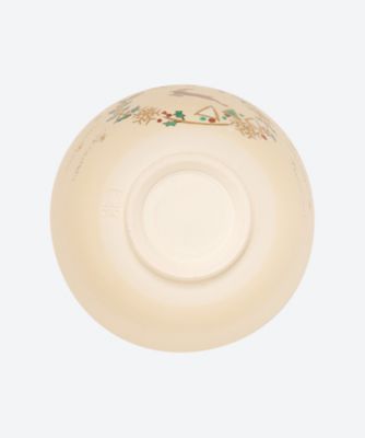 色絵　クリスマスリース　茶碗