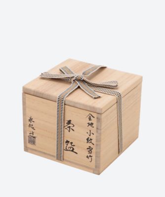 金地　小紋雪竹　茶碗