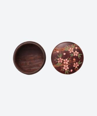 桜木地　桜花蒔絵　中次