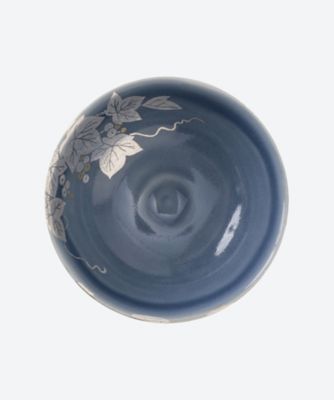 青釉　金銀彩　葡萄　茶碗