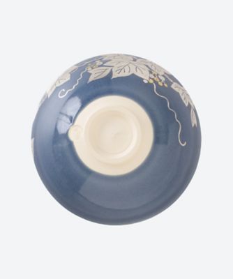 青釉　金銀彩　葡萄　茶碗