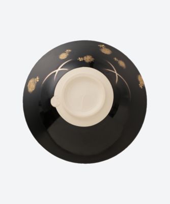 黒釉　蛍平茶碗