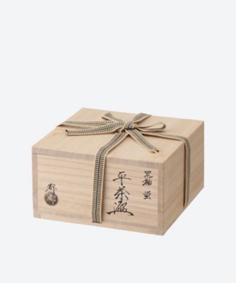 黒釉　蛍平茶碗