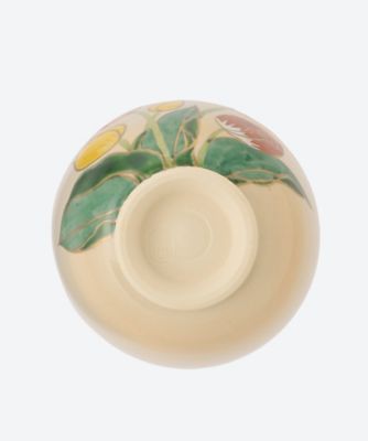 色絵　チューリップ　茶碗