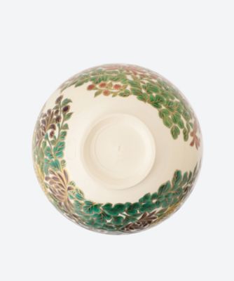 色絵　群生菊ノ画　茶碗