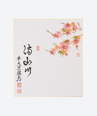 ＜橋本紹尚師＞画賛色紙　「満山川」