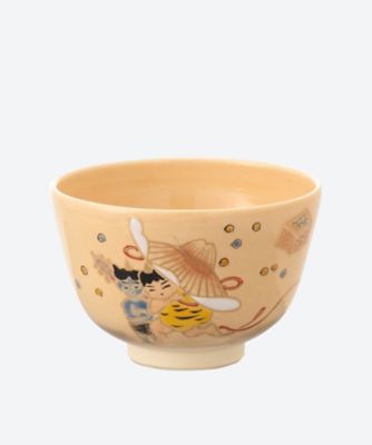 ＜森下壮秀＞色絵　鬼は外福は内　茶碗