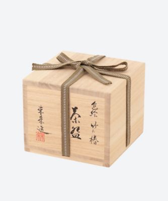 色絵　竹に椿　茶碗