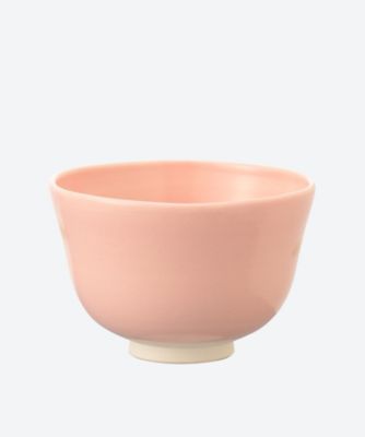 淡桃地　猫柳　茶碗