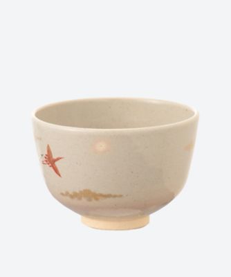 色絵　富士群鶴　茶碗