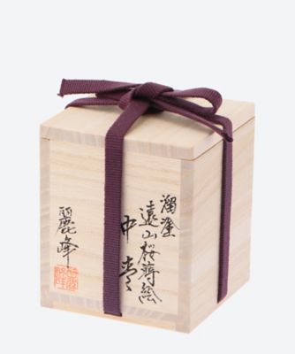 溜塗　遠山桜蒔絵　中棗
