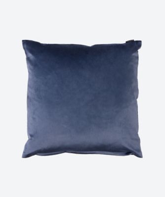 ＜FISCHBACHER1819＞ベルベットクッションカバー　ネイビーブルー
