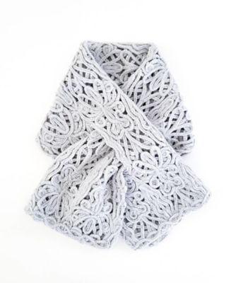 NIIGATA 越品/ニイガタ エッピン 五泉之田中刺繍 差し込みショートマフラー ダマスク柄 ライトグレー スカーフ・ショール【三越伊勢丹/公式】