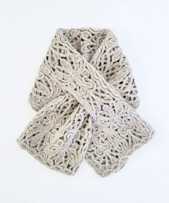 NIIGATA 越品/ニイガタ エッピン 五泉之田中刺繍 差し込みショートマフラー ダマスク柄 ベージュ スカーフ・ショール【三越伊勢丹/公式】