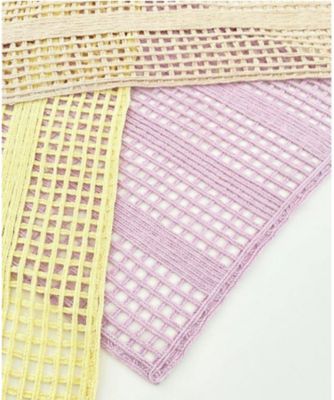 【越品】五泉之田中刺繍　シルクストライプ柄ショートストール