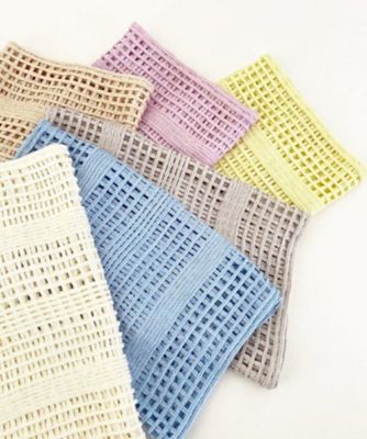 【越品】五泉之田中刺繍　シルクストライプ柄ショートストール