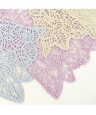 【越品】五泉之田中刺繍　シルク雪椿柄ショートストール