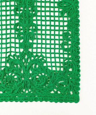 【越品】五泉之田中刺繍　シルクアラベスク柄ショートストール