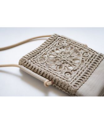 【越品】五泉之田中刺繍　ｃｏｏｄｅｒｉａ　コード刺繍モチーフサコッシュ