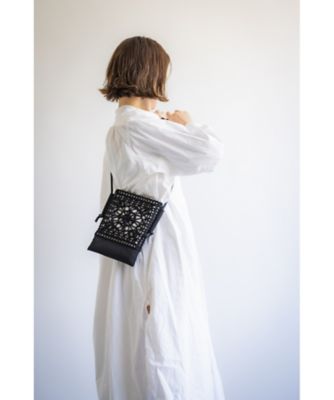 【越品】五泉之田中刺繍　ｃｏｏｄｅｒｉａ　コード刺繍モチーフサコッシュ