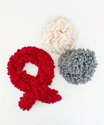 ＜NIIGATA 越品＞【越品】五泉之田中刺繍　コモンドールウールショートマフラー