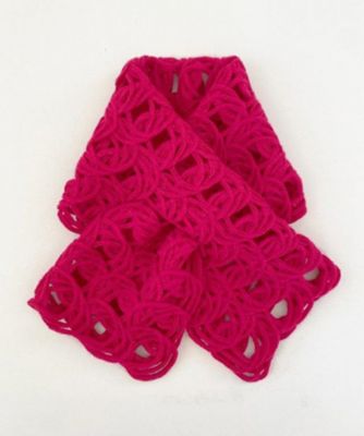 NIIGATA 越品/ニイガタ エッピン 五泉之田中刺繍 差し込みショートマフラー ループ柄ウールアルパカショートマフラー チェリーレッド スカーフ・ショール【三越伊勢丹/公式】