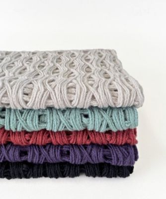 越品】五泉之田中刺繍 もくもく柄ショートマフラー | NIIGATA 越品