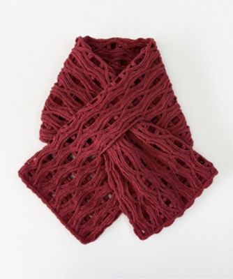 越品】五泉之田中刺繍 もくもく柄ショートマフラー | NIIGATA 越品