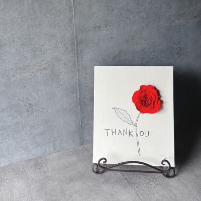 レターフラワー　（ＴＨＡＮＫ　ＹＯＵ／ローズレッド）Ｆ３号