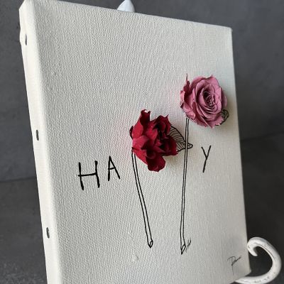 レターフラワー（ＨＡＰＰＹ／ローズレッドピンク）Ｆ０号