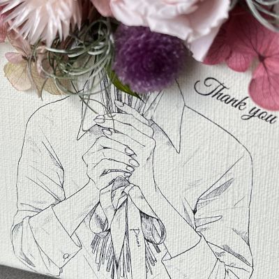 レターフラワー（ＴＨＡＮＫ　ＹＯＵ　ＡＬＷＡＹＳ／カーネーションピンクブーケ）Ｆ０号