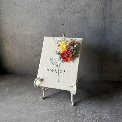レターフラワー（THANK YOU／ジニアオレンジカーネーション