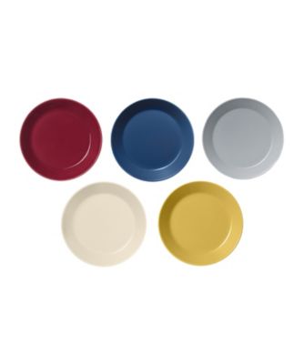 ＜iittala＞ティーマ　プレート１７ｃｍ　５枚セット（チェリー・ビンテージブルー・パールグレー・リネン・ハニー各１）