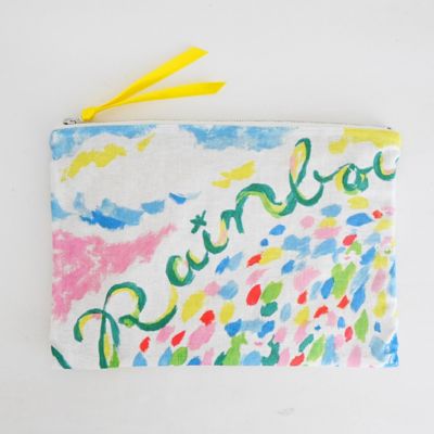 MANAMI SAKURAI/マナミ　サクライ フラットポーチＬ　‘Ｒａｉｎｂｏｗ　ｍａｋｅｒ’