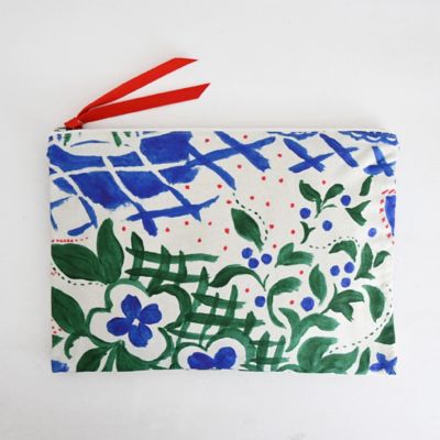 フラットポーチＬ　‘Ｈｏｍｅｍａｄｅ　ｐａｔｃｈｗｏｒｋ’