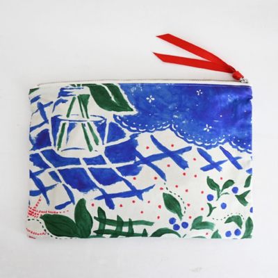 フラットポーチＬ　‘Ｈｏｍｅｍａｄｅ　ｐａｔｃｈｗｏｒｋ’
