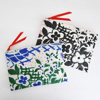 フラットポーチＬ　‘Ｈｏｍｅｍａｄｅ　ｐａｔｃｈｗｏｒｋ’