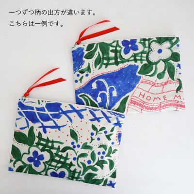 フラットポーチＬ　‘Ｈｏｍｅｍａｄｅ　ｐａｔｃｈｗｏｒｋ’