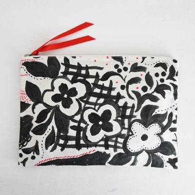 ＜MANAMI SAKURAI＞フラットポーチＬ　‘Ｈｏｍｅｍａｄｅ　ｐａｔｃｈｗｏｒｋ’
