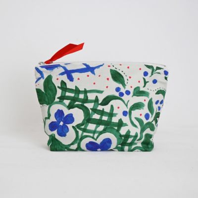 ＜MANAMI SAKURAI＞マチ付きポーチ　‘Ｈｏｍｅｍａｄｅ　ｐａｔｃｈｗｏｒｋ’
