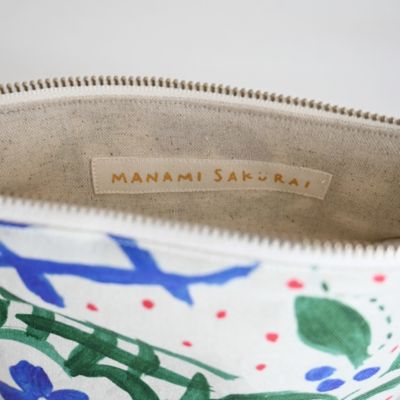 マチ付きポーチ　‘Ｈｏｍｅｍａｄｅ　ｐａｔｃｈｗｏｒｋ’