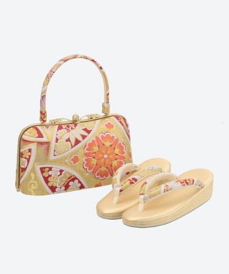 ＜神田胡蝶＞１６２９【年明け届】振袖用　バッグ・草履セット【福袋】