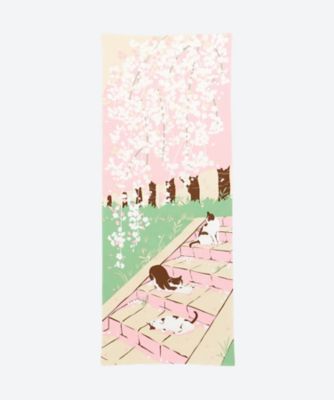 飾り手ぬぐい　ねこ　日向ぼっこ