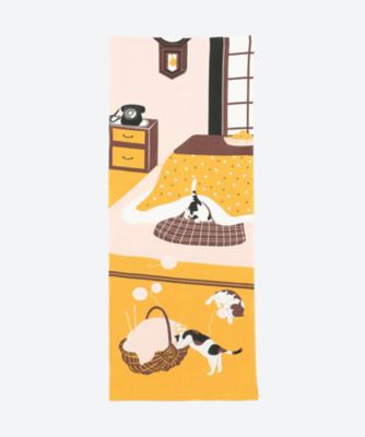 飾り手ぬぐい　こたつねこ